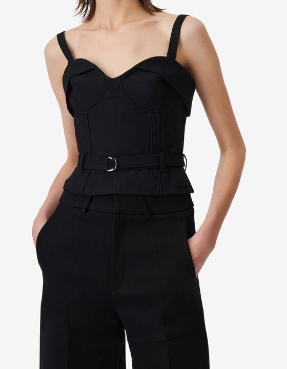 BELTED BUSTIER TOP