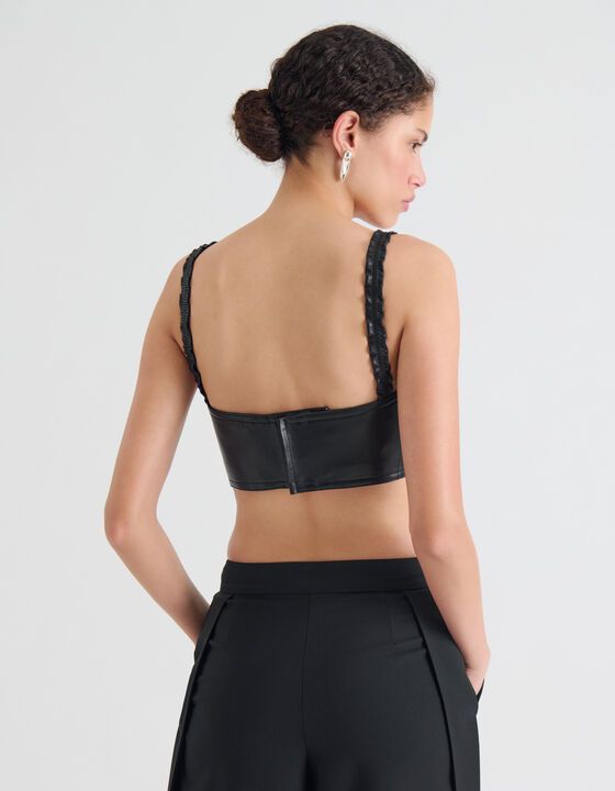 TOP COURT EN CUIR