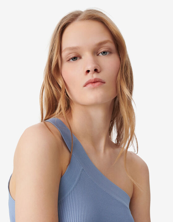 ASYMMETRICAL RIBBED TOP