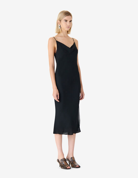 LONG DRESS WITH COWL NECKLINE