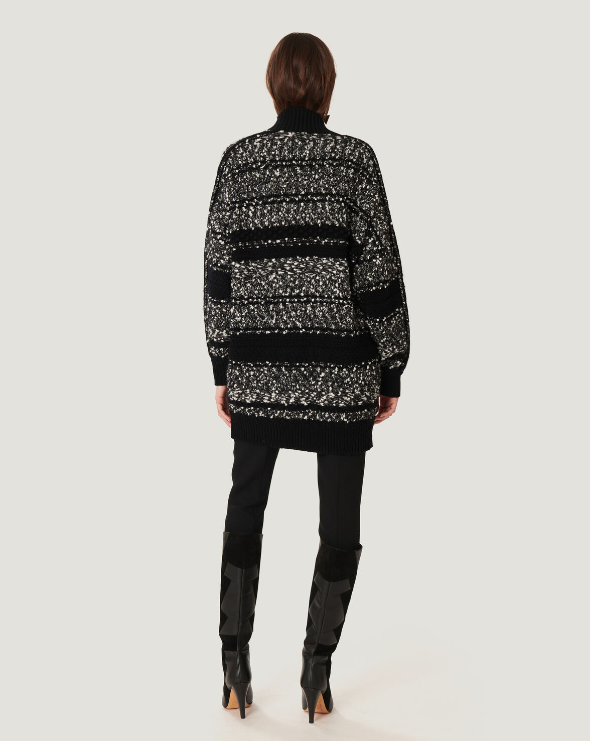 ALYSSA OVERSIZED TEXTURED KNIT CARDIGAN image number null