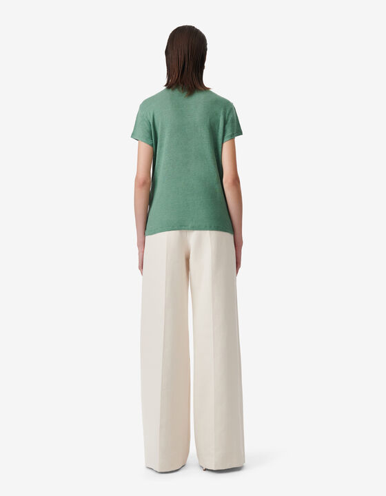 ROUND-NECK LINEN T-SHIRT