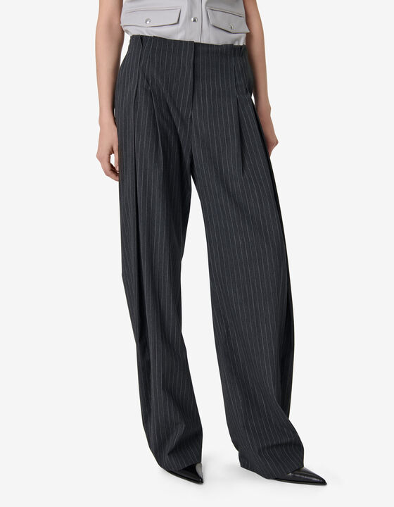 STRIPED SUIT PANTS