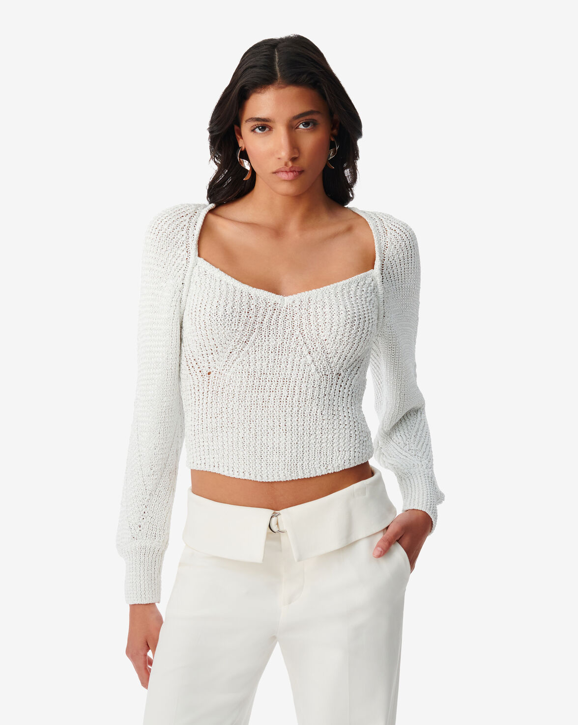 Shop Iro Salali V-neck Sweater In White