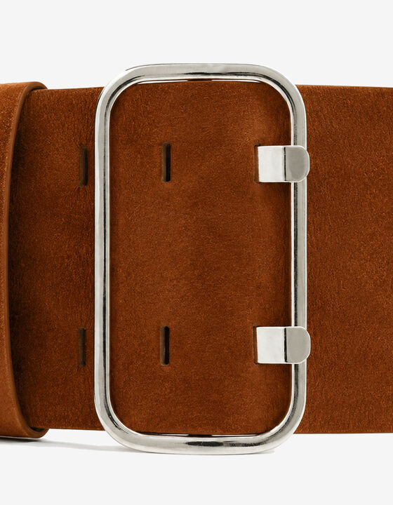 WIDE SUEDE BELT
