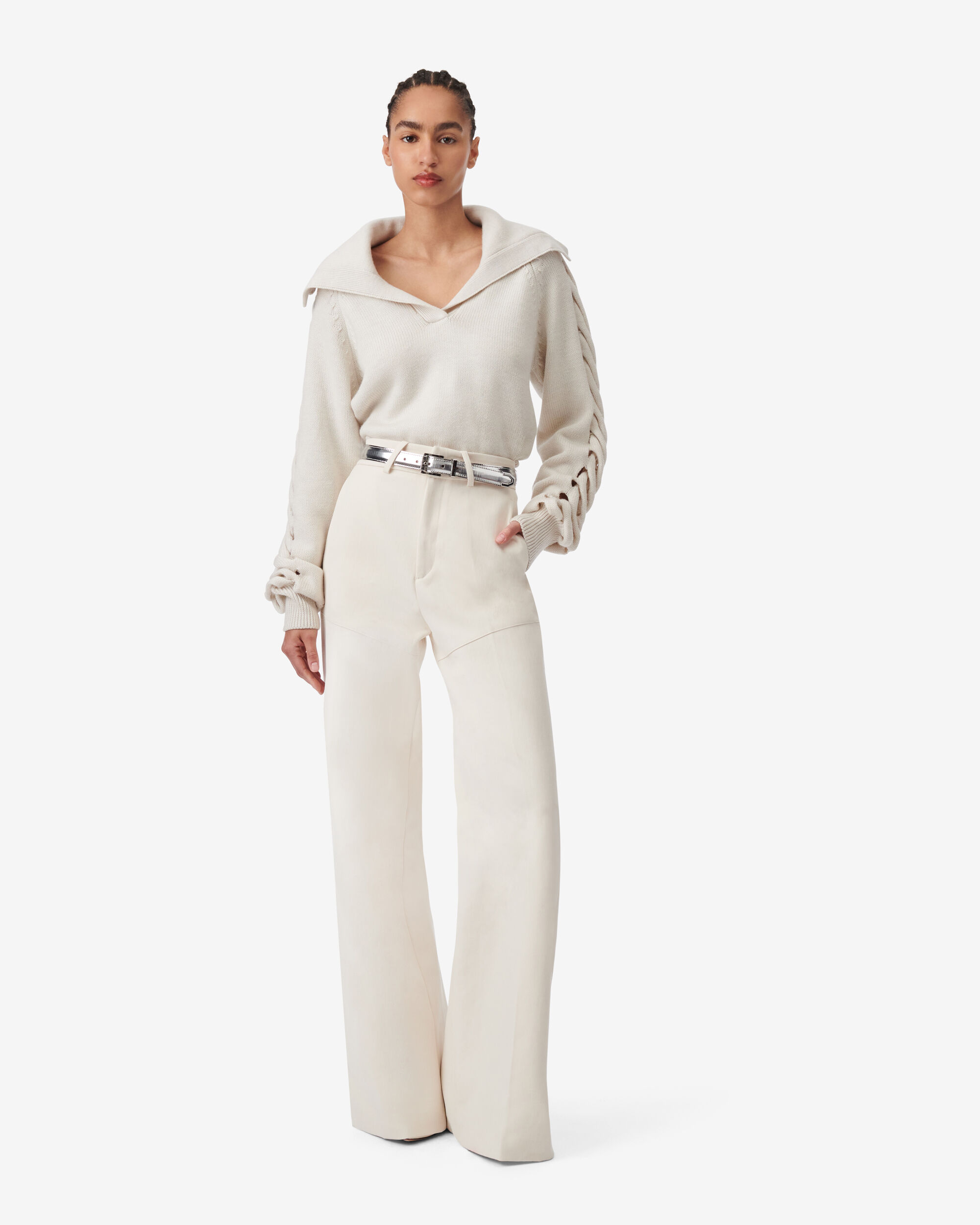ERL White Hairy Sweater | ssense | REVERSIBLE