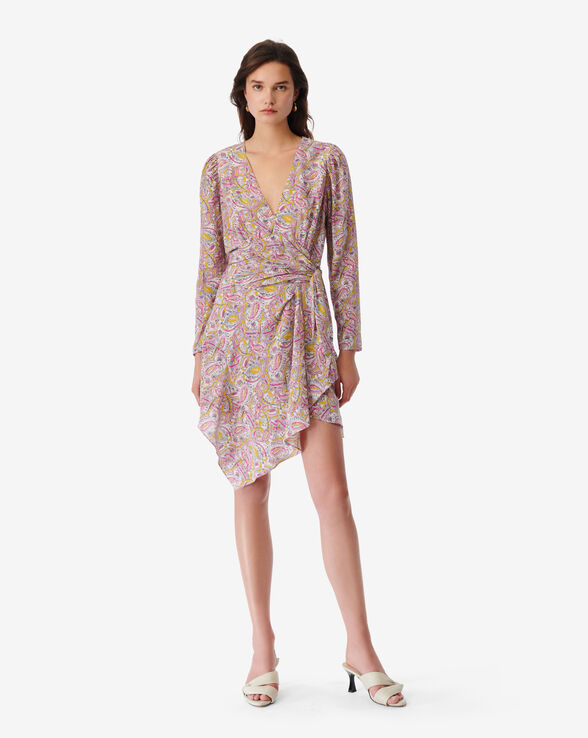 ROBE IMPRIMÉE COL V TARO