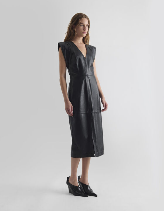 MIDI LAMBSKIN DRESS