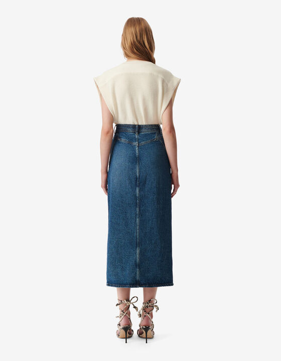 DENIM PENCIL SKIRT