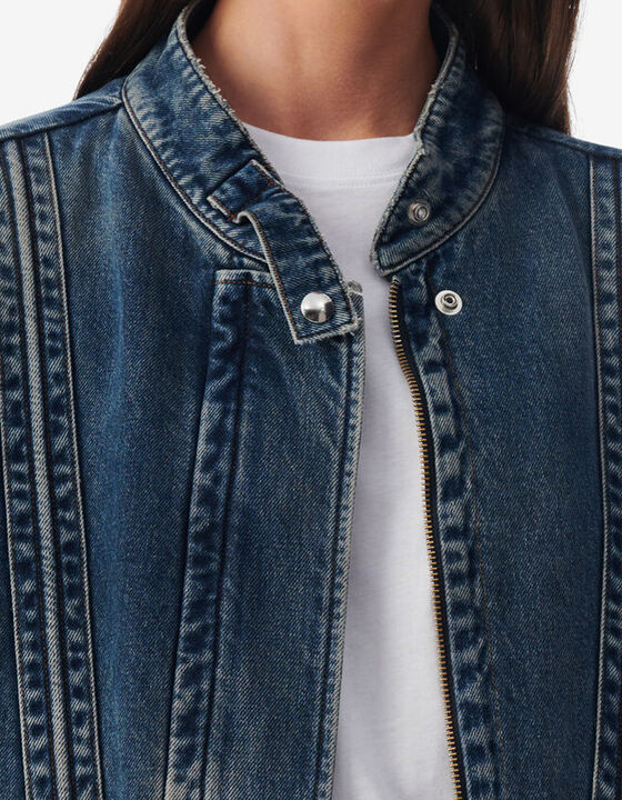 SLEEVELESS JEAN JACKET