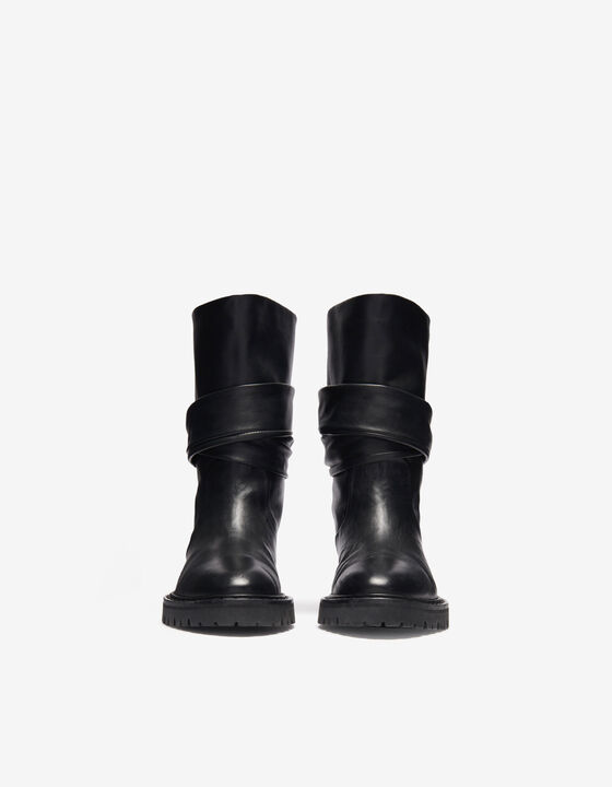 LETIZI LEATHER BOOTS WITH BOW