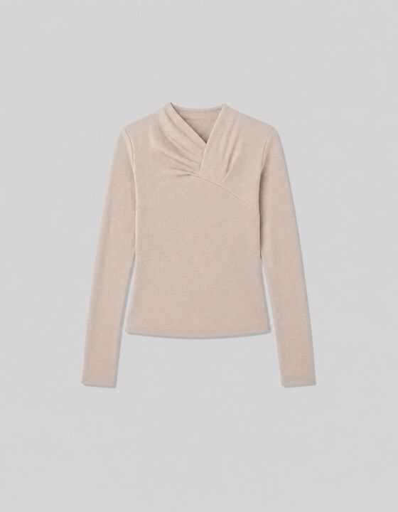 ASYMMETRIC DRAPED TOP