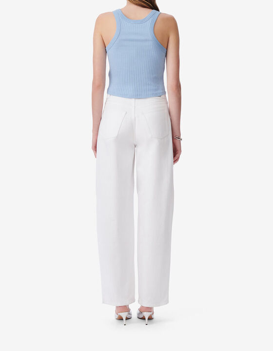 CROPPED RIBBED TANK TOP