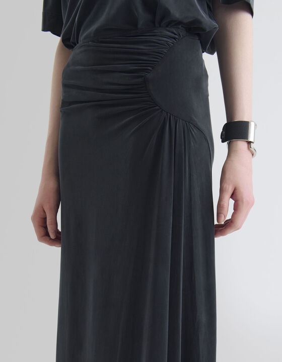 DRAPED MIDI SKIRT