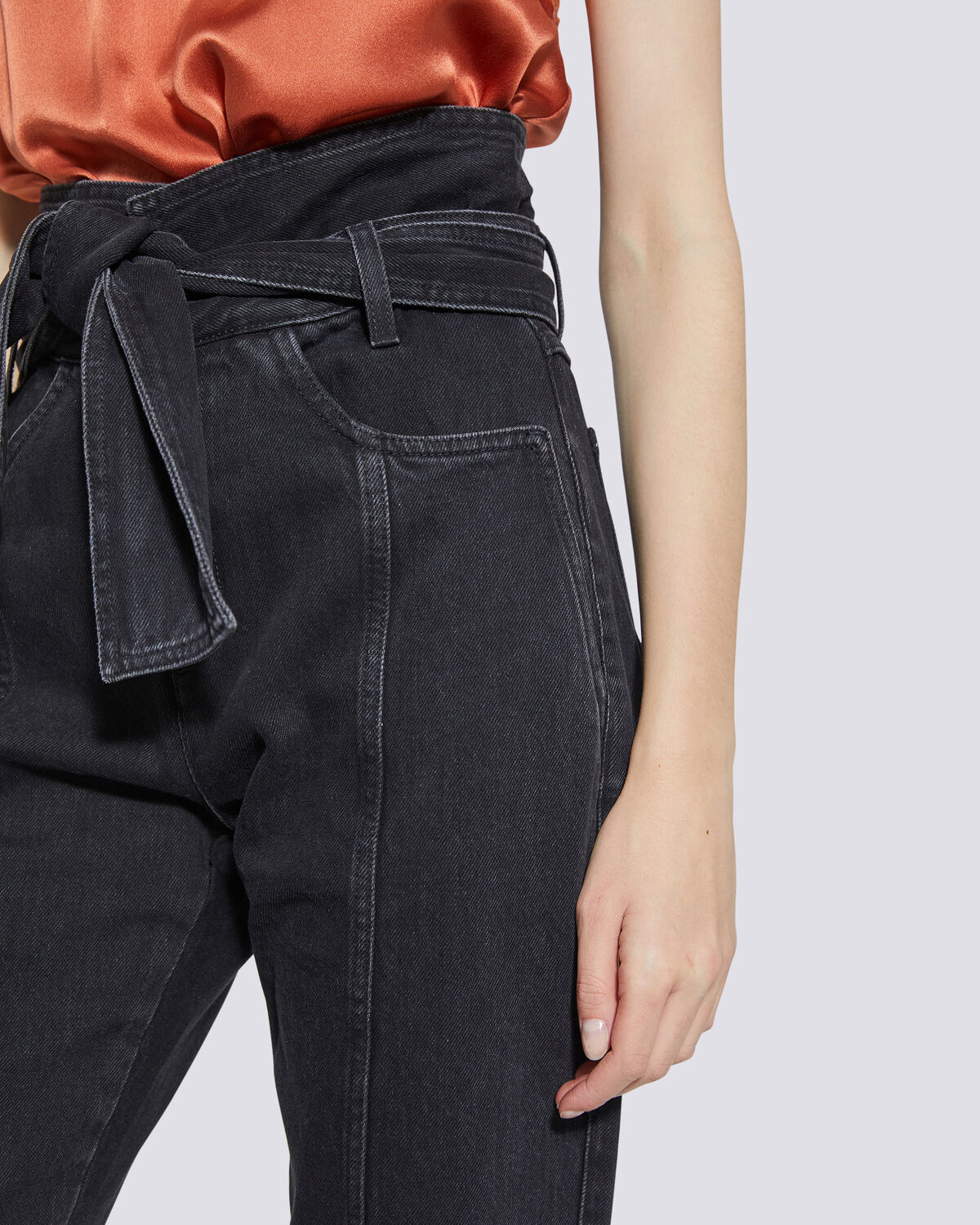 paperbag jeans black