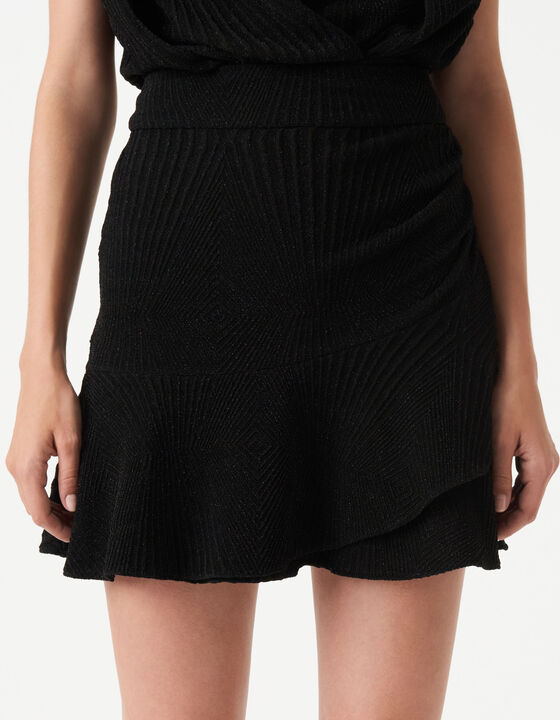 RIBBED LUREX SKIRT