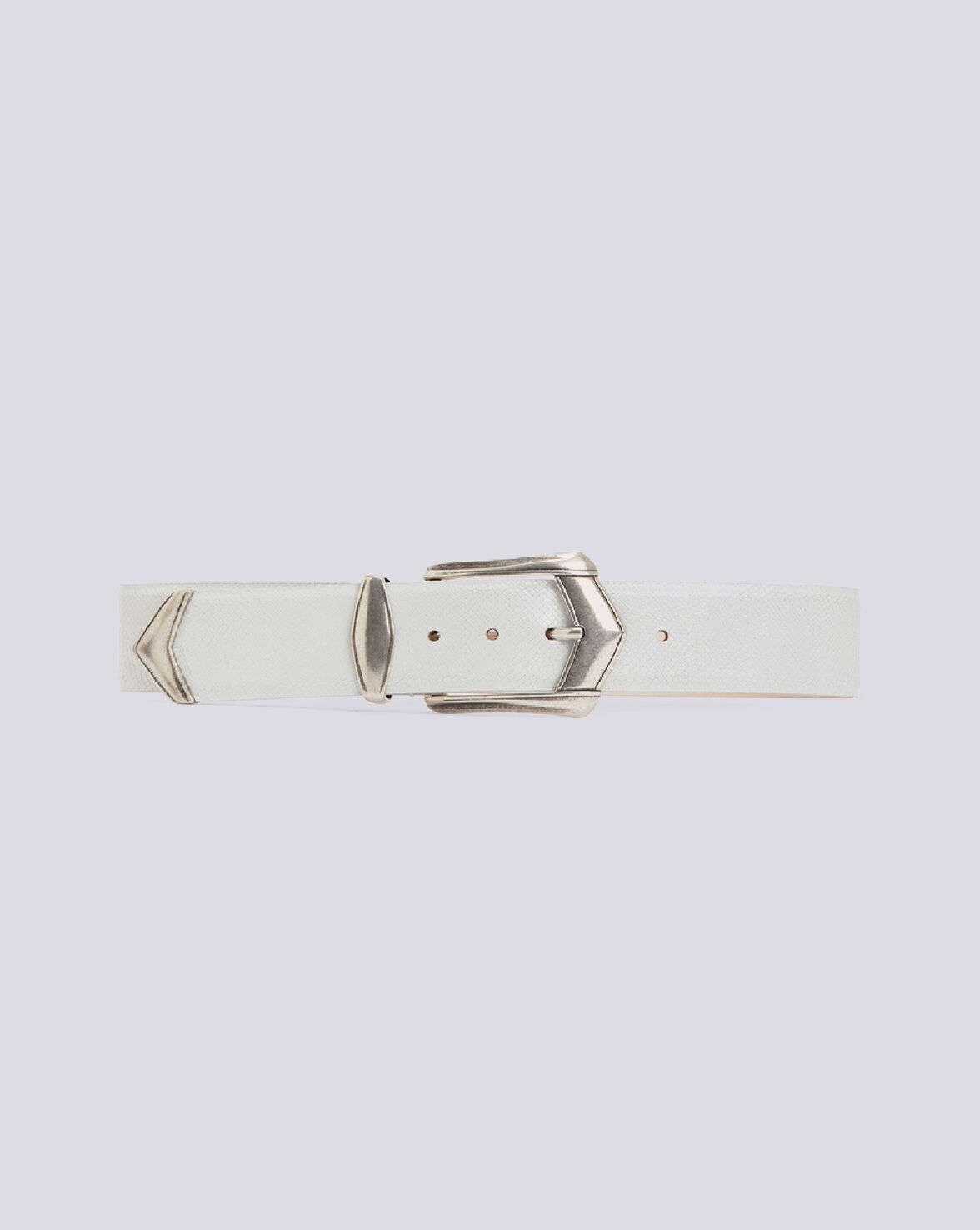TULPA WIDE LEATHER WESTERN BUCKLE BELT image number null