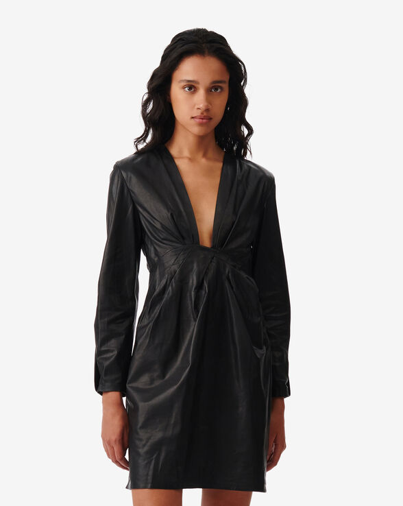 ENALI LEATHER MINI DRESS