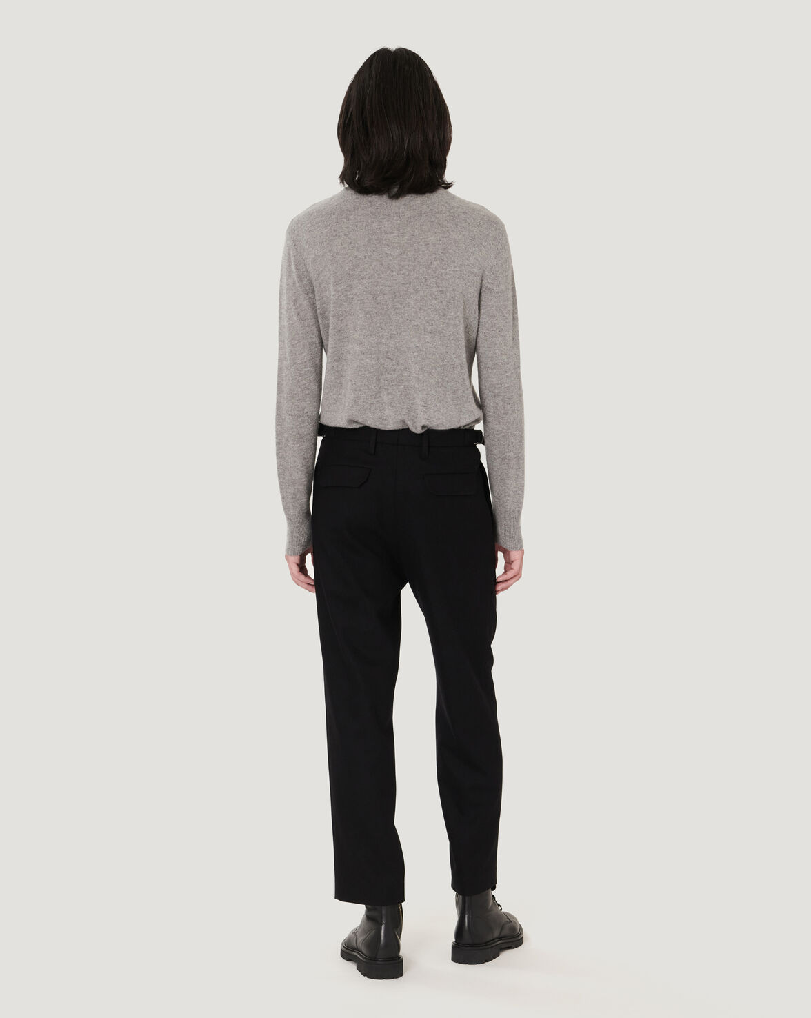 MACY SLIM WOOLED TROUSER PANTS image number null