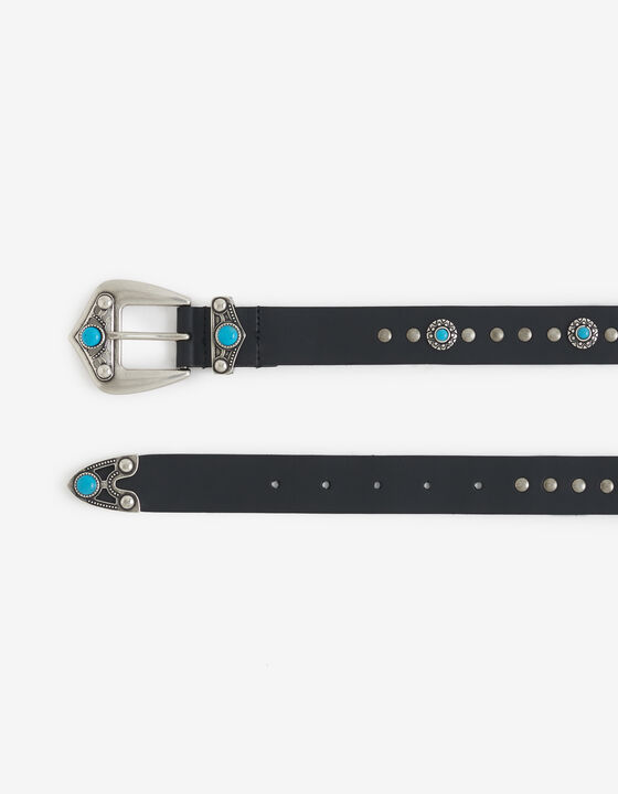 STUDDED LEATHER BELT