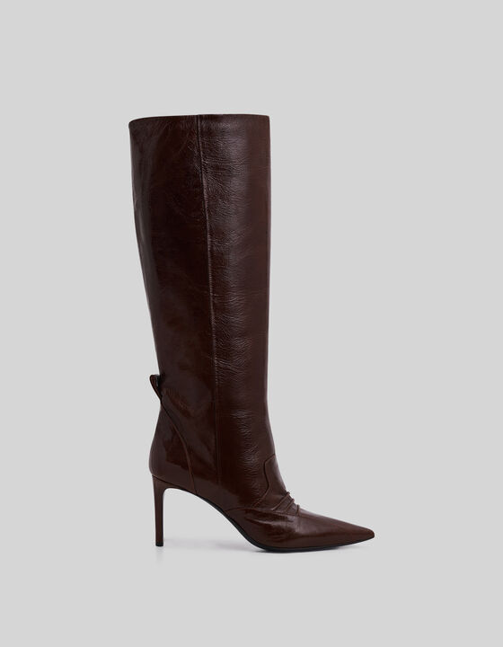 HIGH PATENT LEATHER BOOTS