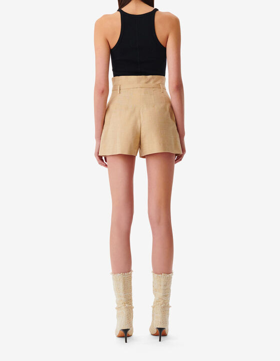 BELTED HIGH-RISE SHORTS