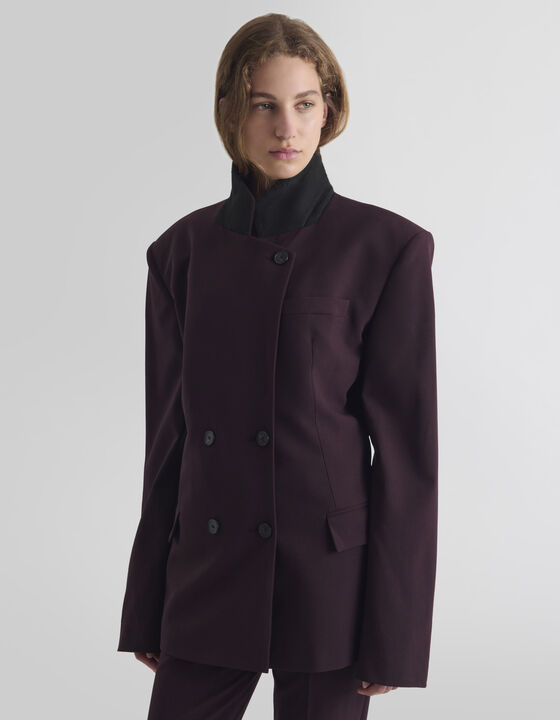 FIT JACKET WITH AN OFFICER'S COLLAR