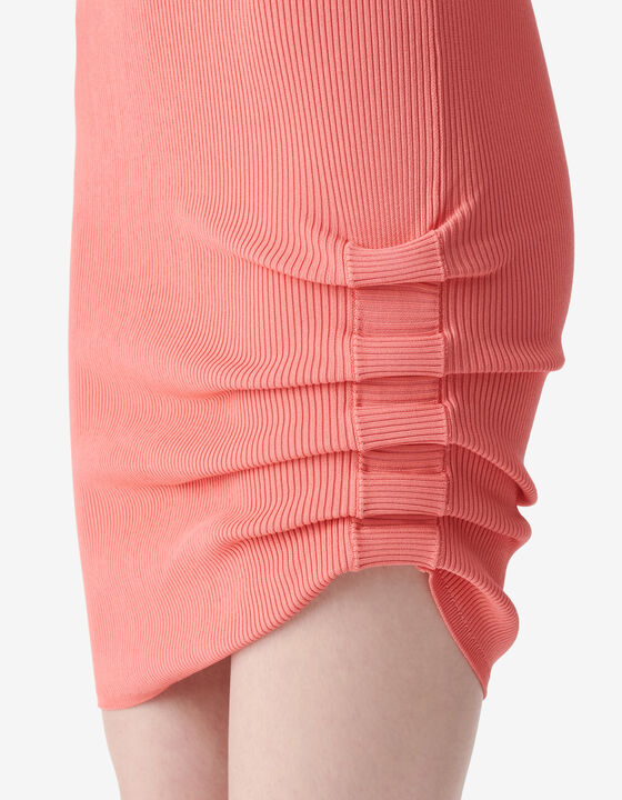 SHORT RIBBED DRESS