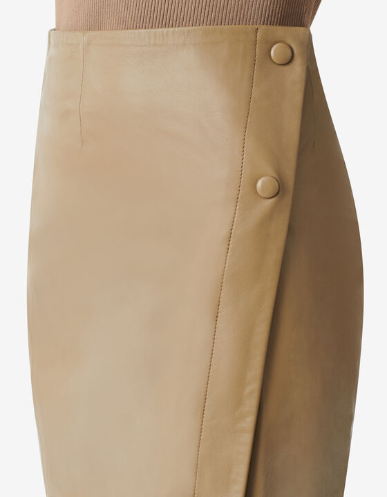 LEATHER WRAP SKIRT