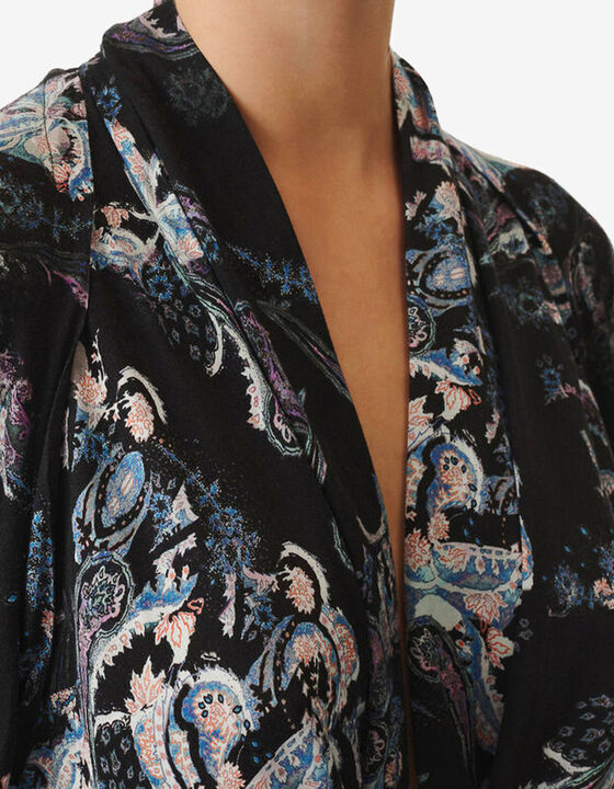 PRINTED V-NECK DRESS