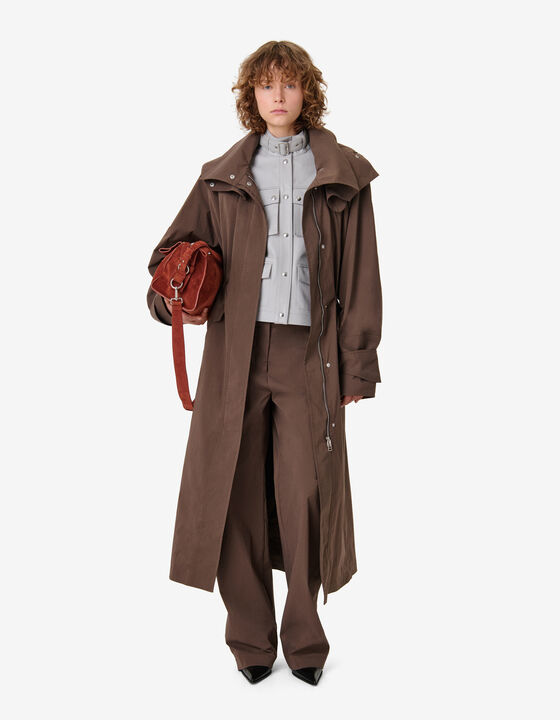 LONG HOODED COAT