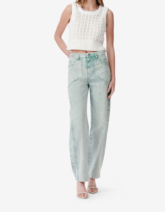 SHORT OPENWORK KNIT TOP