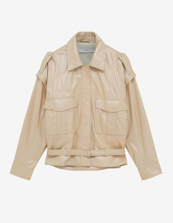 VESTE OVERSIZE EN CUIR