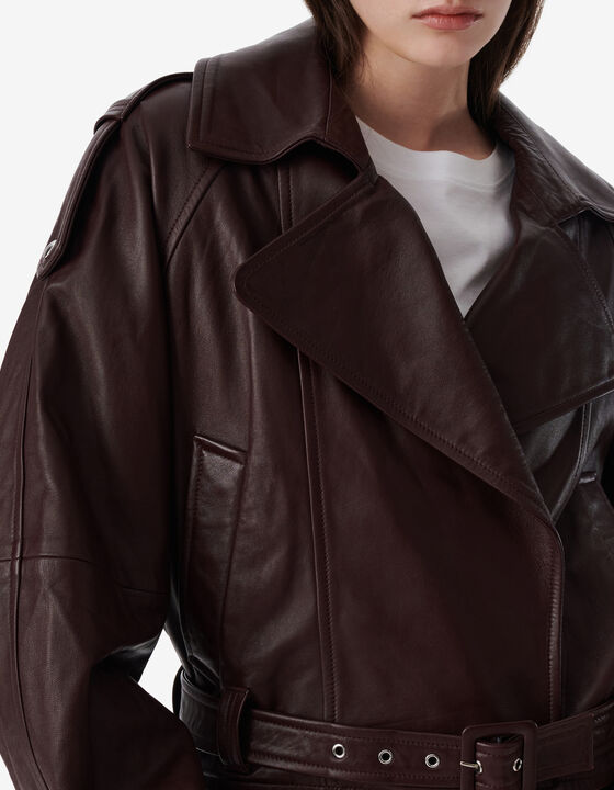 VESTE TRENCH EN CUIR