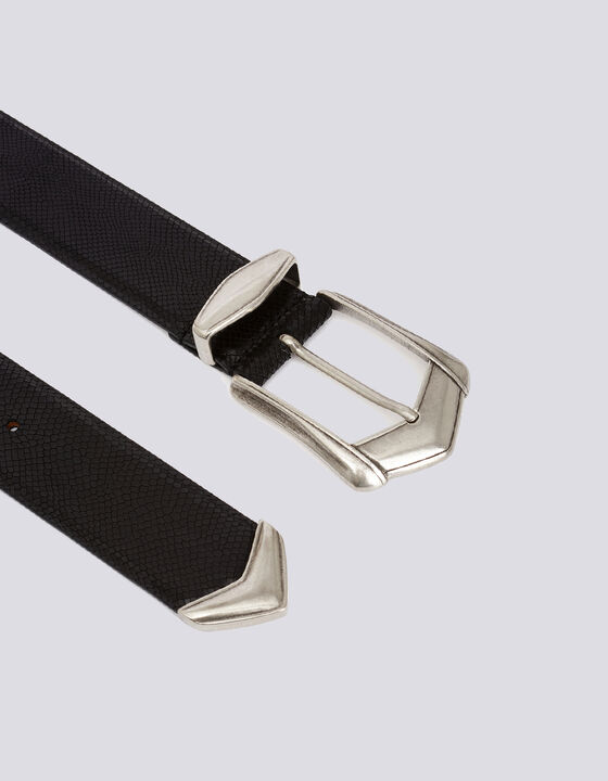 TULPA WIDE LEATHER WESTERN BUCKLE BELT