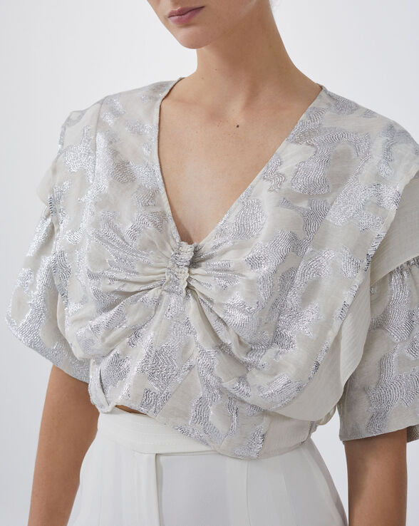 ORTI LUREX TOP WITH BOW