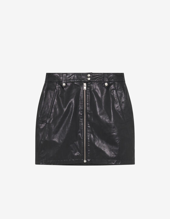 SHORT LEATHER SKIRT