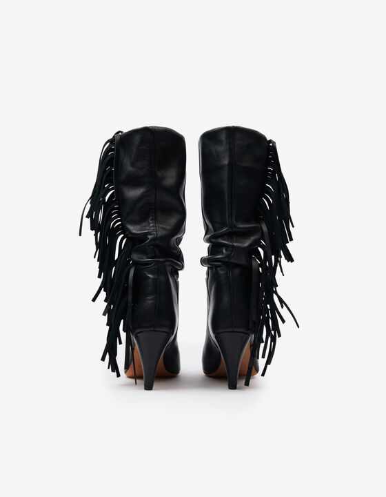 CRANKO FRINGED LEATHER ANKLE BOOTS