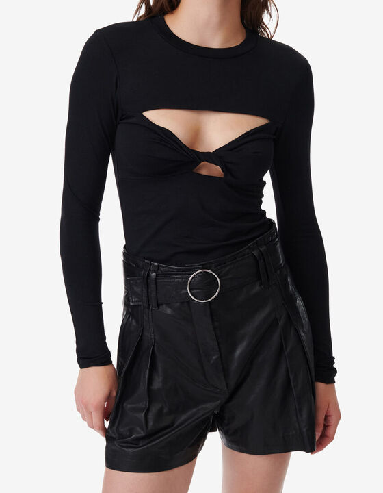 TWISTED ROUND-NECK T-SHIRT