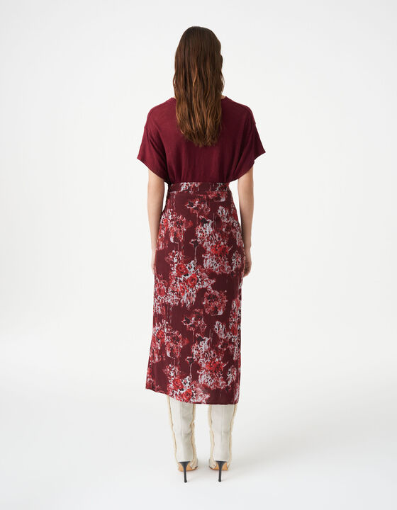 PRINTED MIDI SKIRT