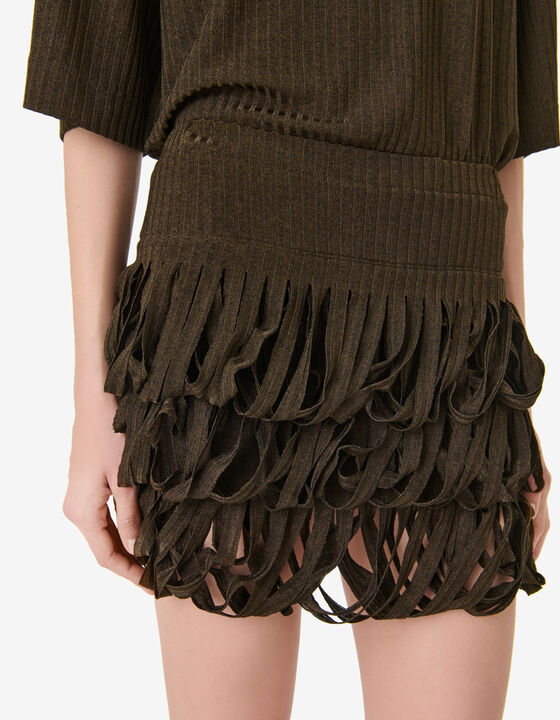 SHORT FRINGED SKIRT