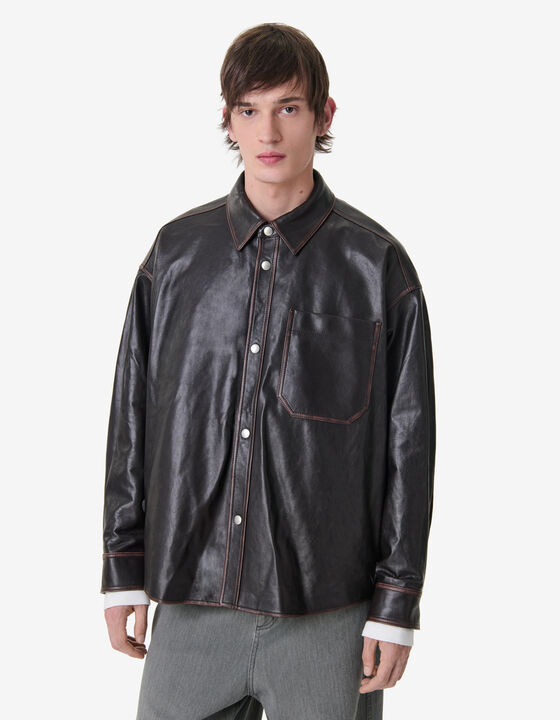 OVERSIZED LEATHER SHIRT