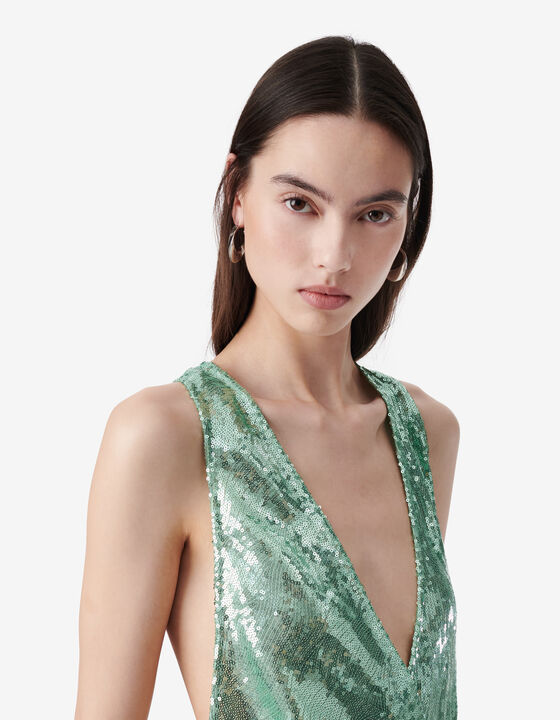 LONG SEQUINED DRESS