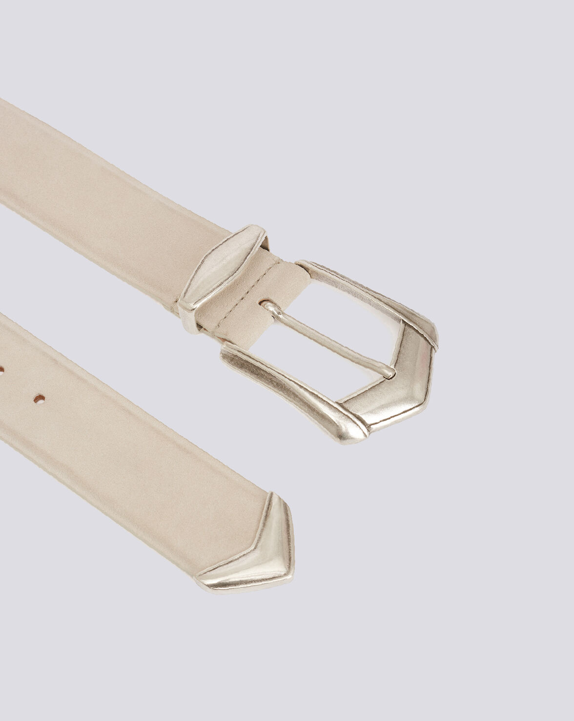 THURA WIDE SUEDE WESTERN BUCKLE BELT image number null