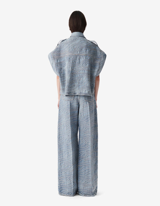 EMBROIDERED DENIM OVERSHIRT