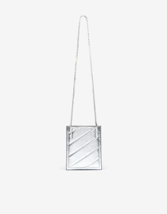 SHARPHONE LEATHER POUCH WITH CHAIN