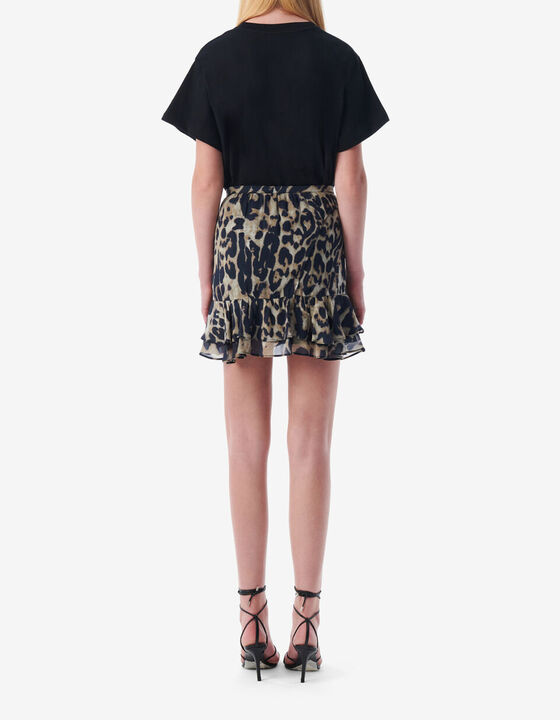 LEOPARD-PRINT MINISKIRT