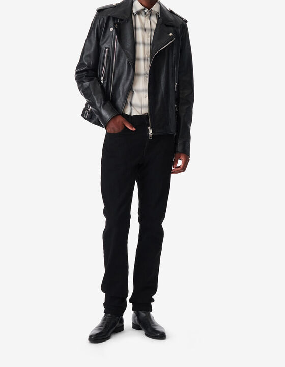 VESTE BIKER EN CUIR