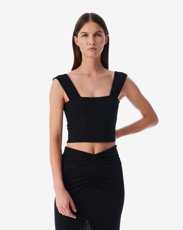 RAE SQUARE NECK JERSEY CROP TOP