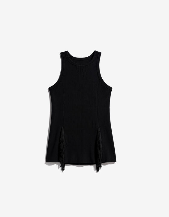 SLEEVELESS FRINGED TOP